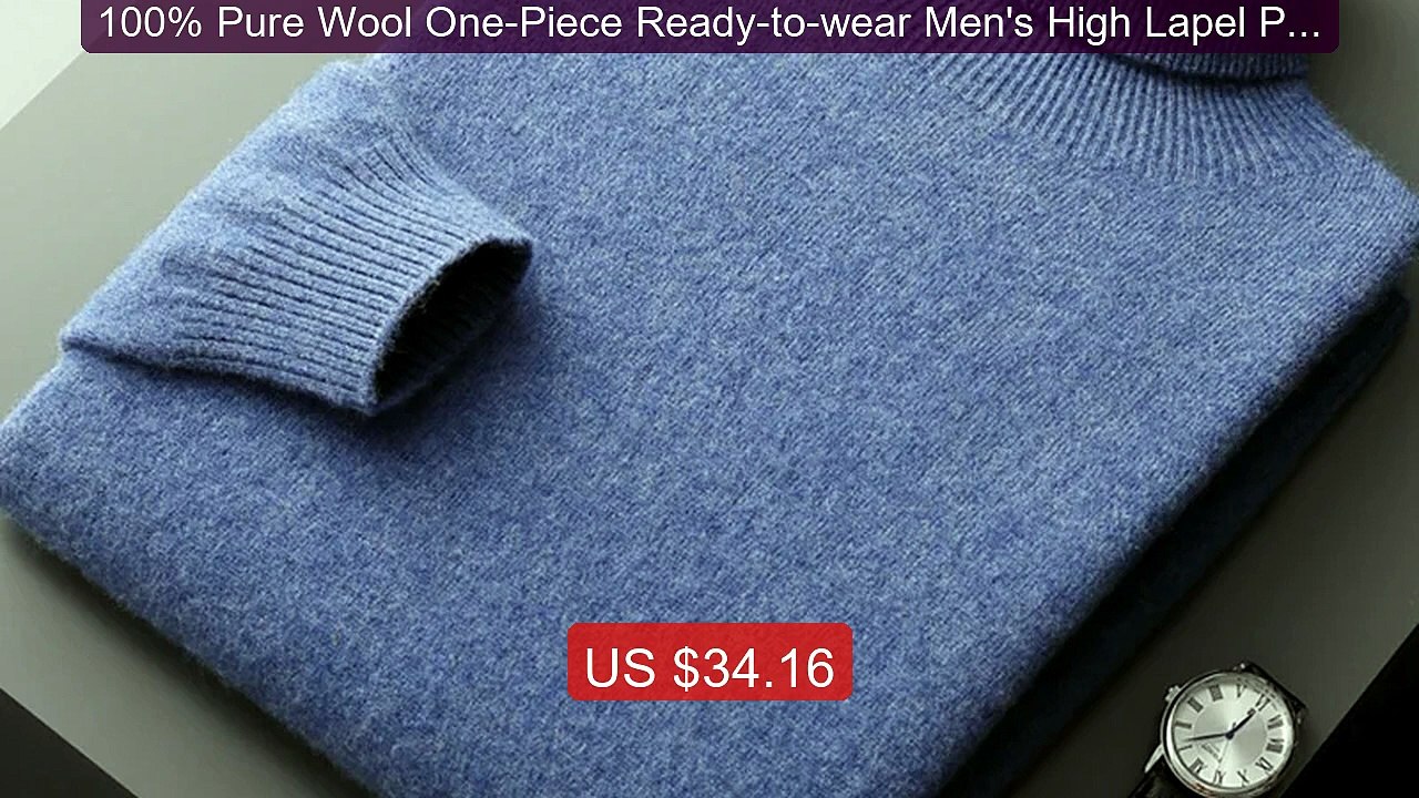 100% Pure Wool One-Piece Ready-to-wear Men's High Lapel Pul... -- Top Pick 2026 | Unbeatable Price!
