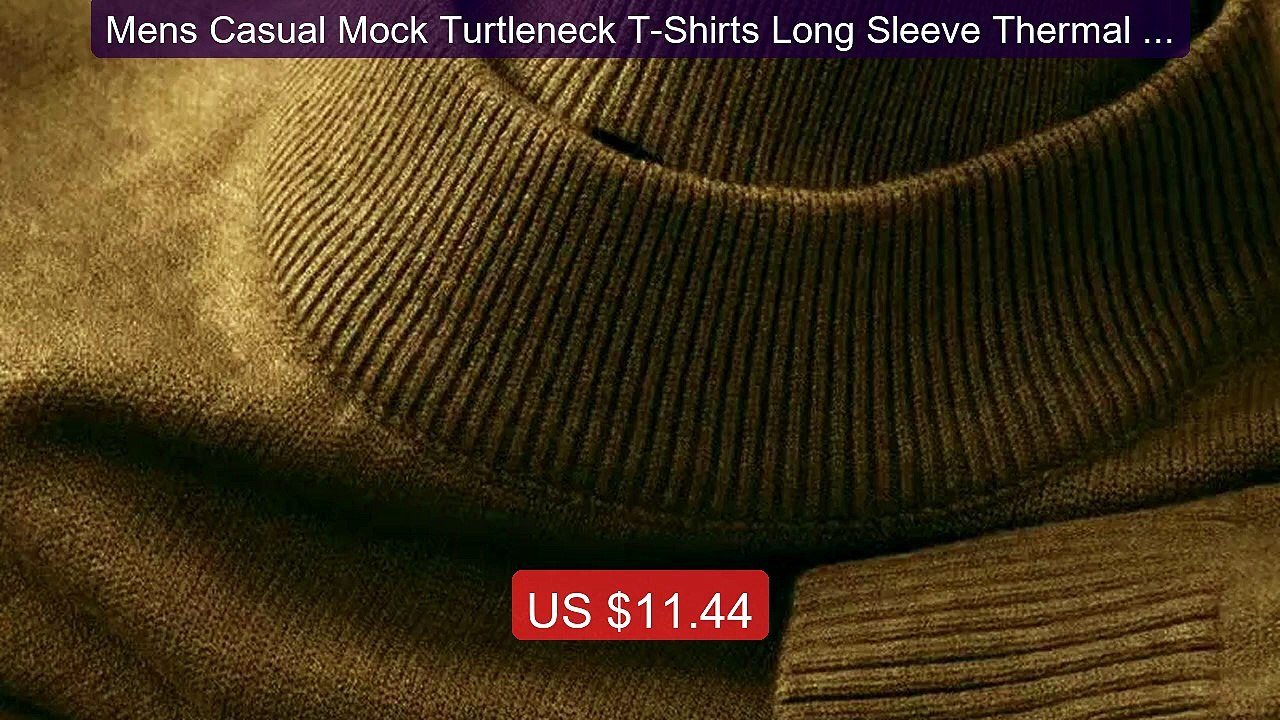 Mens Casual Mock Turtleneck T-Shirts Long Sleeve Thermal Pu... -- Top Pick 2026 | Unbeatable Price!