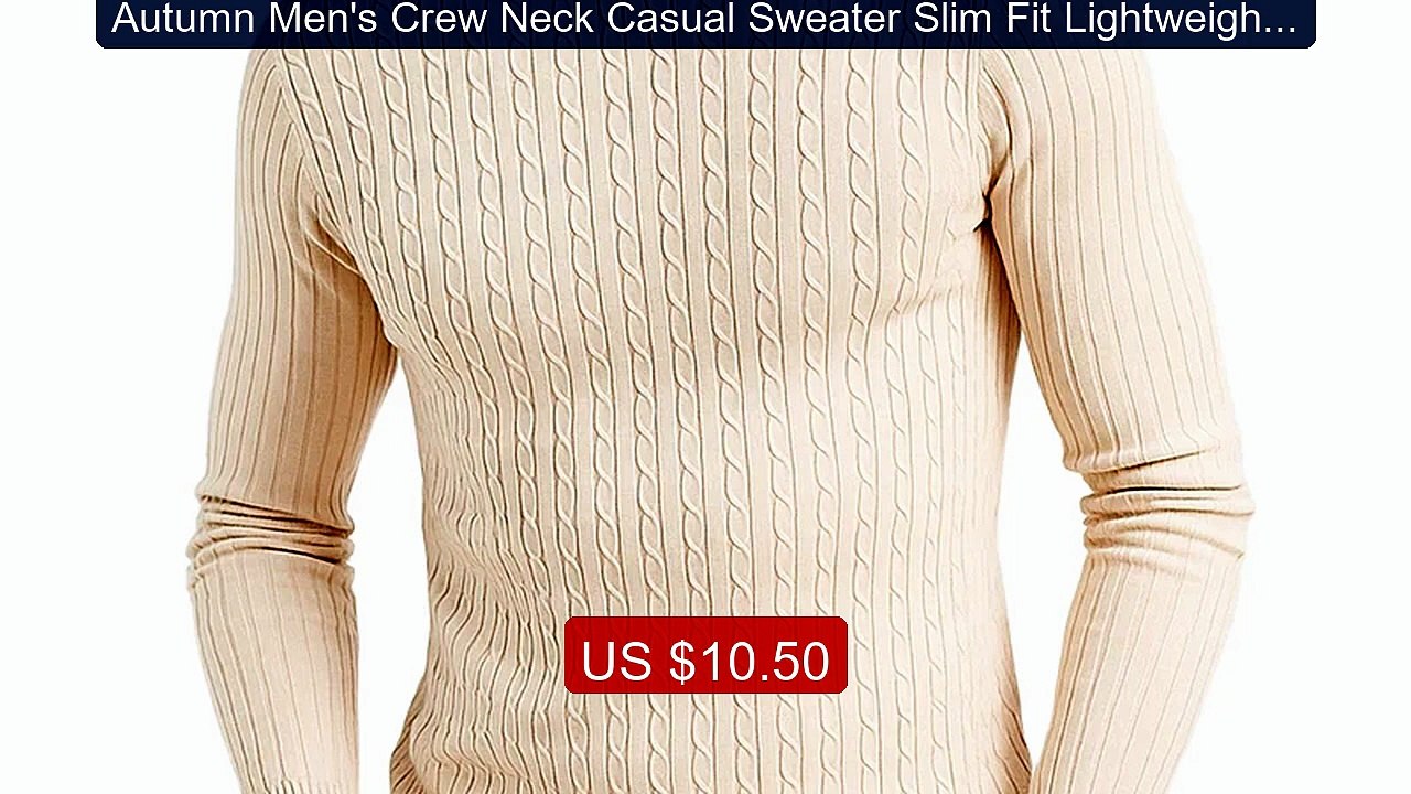 Autumn Men's Crew Neck Casual Sweater Slim Fit Lightweight Pullover... -- Top Rated 2026 | Buy Now!