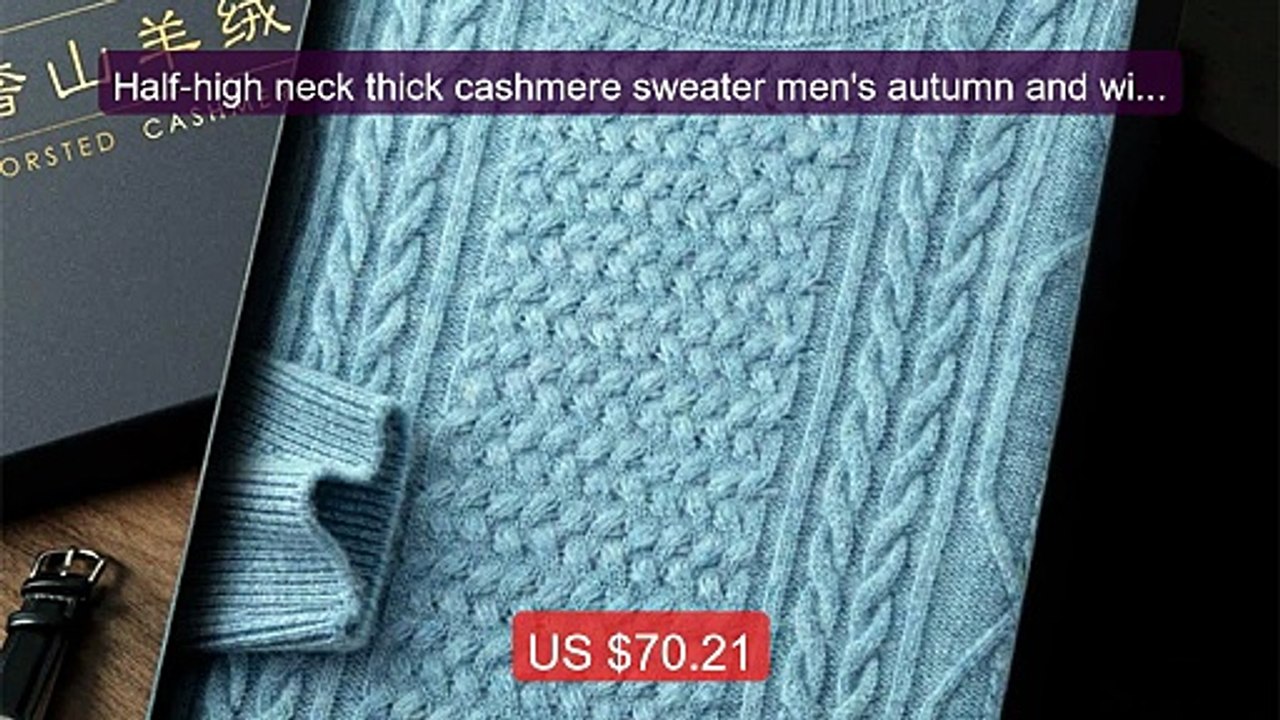 Half-high neck thick cashmere sweater men's autumn and winter new ... -- Best Deal 2026 | Shop Now!
