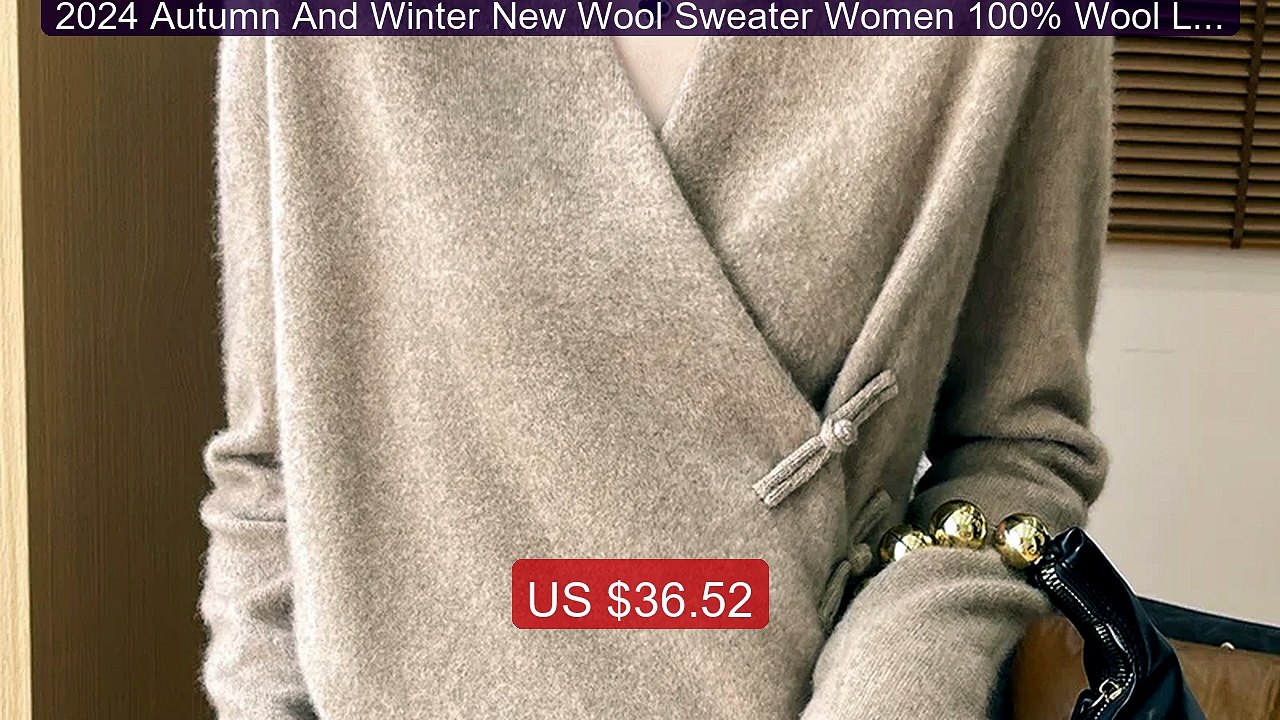 2024 Autumn And Winter New Wool Sweater Women 100% Wool Loose... -- Amazing Value 2026 | Must Have!