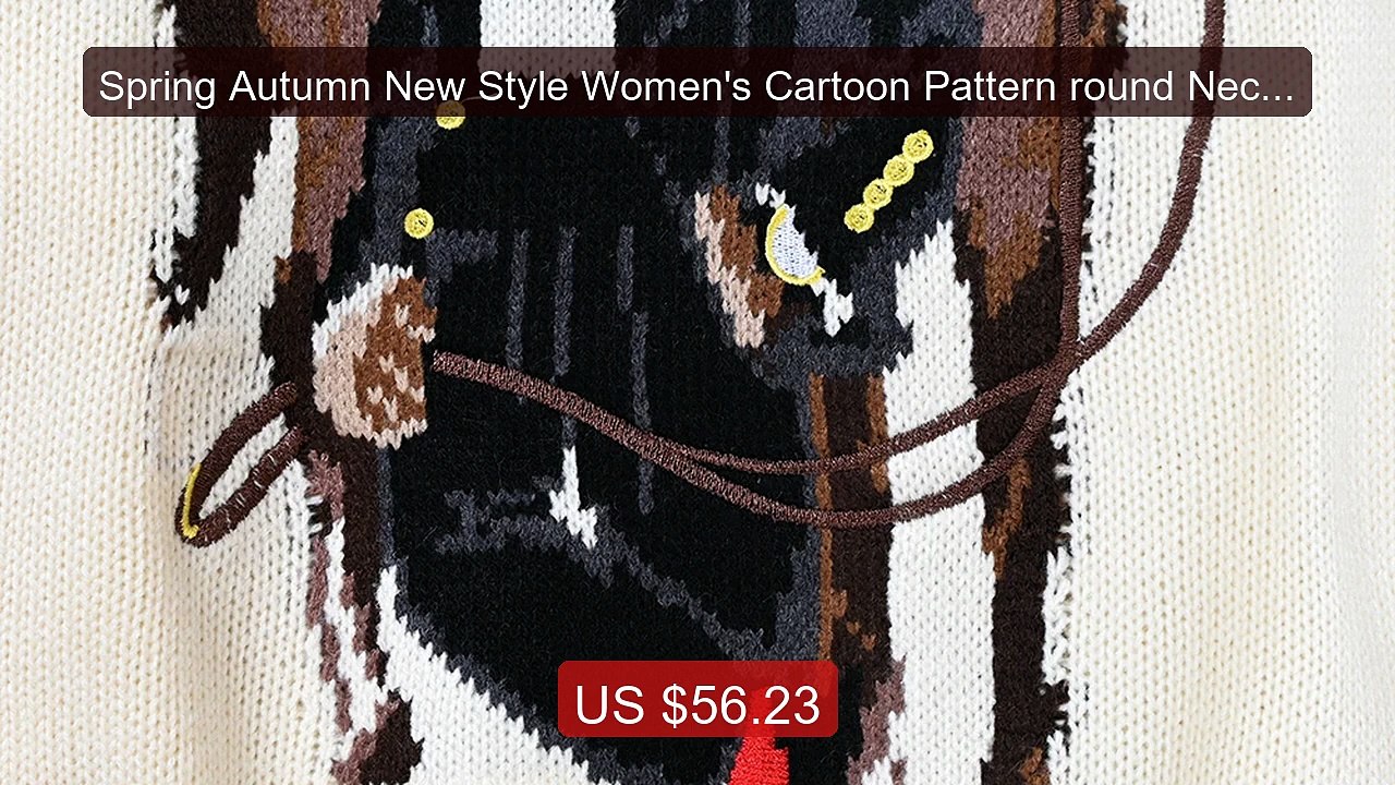 Spring Autumn New Style Women's Cartoon Pattern round Neck Lon... -- Hot Deal 2026 | Limited Offer!