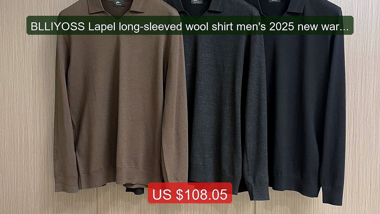 BLLIYOSS Lapel long-sleeved wool shirt men's 2025 new warm Comforta... -- Top Rated 2026 | Buy Now!