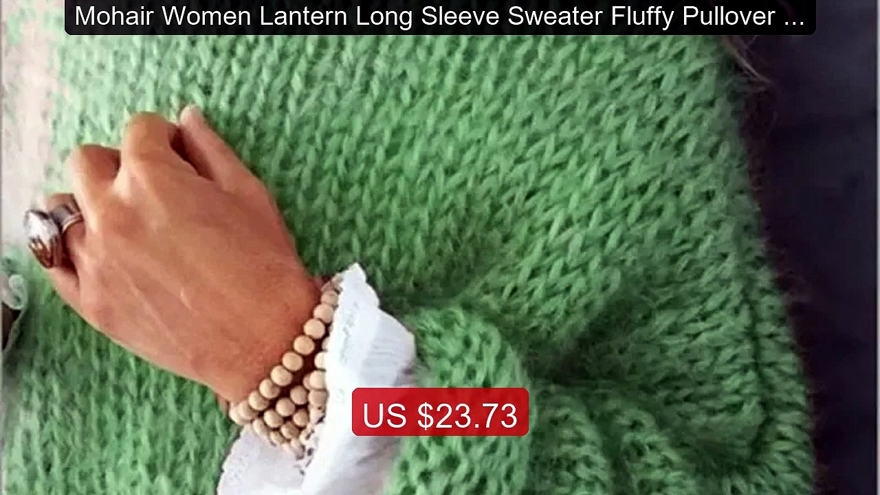 Mohair Women Lantern Long Sleeve Sweater Fluffy Pullover Knit Stree... -- Top Rated 2026 | Buy Now!