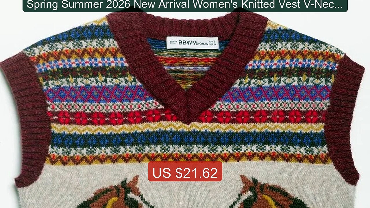 Spring Summer 2026 New Arrival Women's Knitted Vest V-Neck Sma... -- Hot Deal 2026 | Limited Offer!