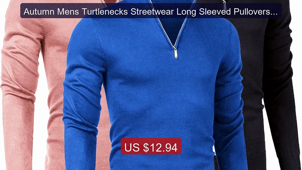 Autumn Mens Turtlenecks Streetwear Long Sleeved Pullovers S... -- Top Pick 2026 | Unbeatable Price!