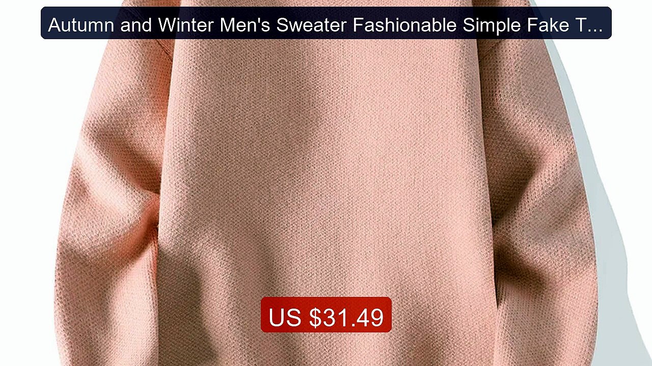 Autumn and Winter Men's Sweater Fashionable Simple Fake Two-piece P... -- Top Rated 2026 | Buy Now!