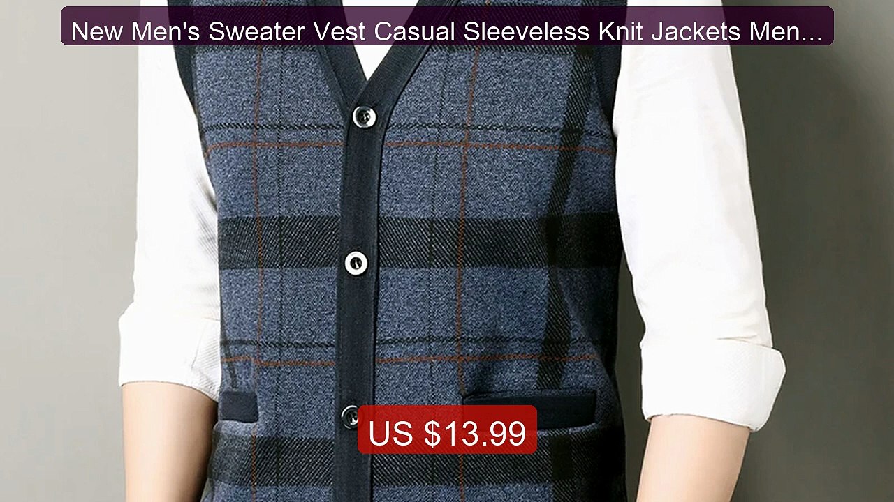 New Men's Sweater Vest Casual Sleeveless Knit Jackets Men F... -- Top Pick 2026 | Unbeatable Price!