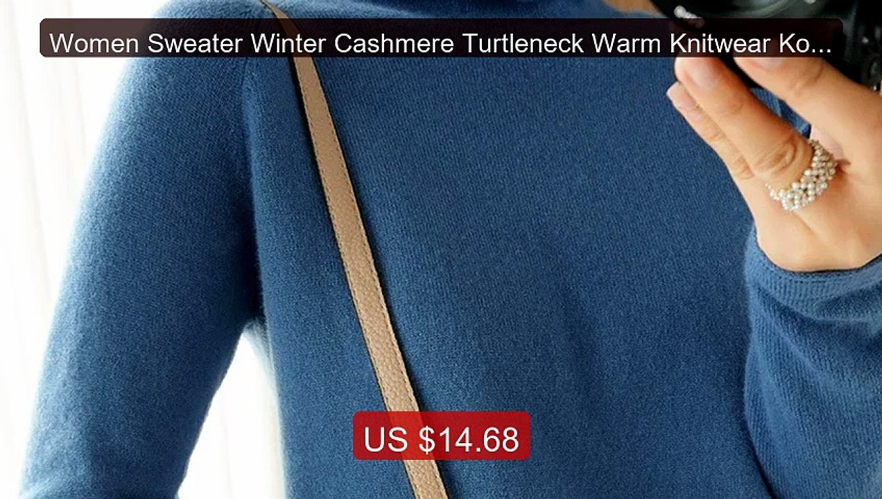 Women Sweater Winter Cashmere Turtleneck Warm Knitwear Korean ... -- Hot Deal 2026 | Limited Offer!