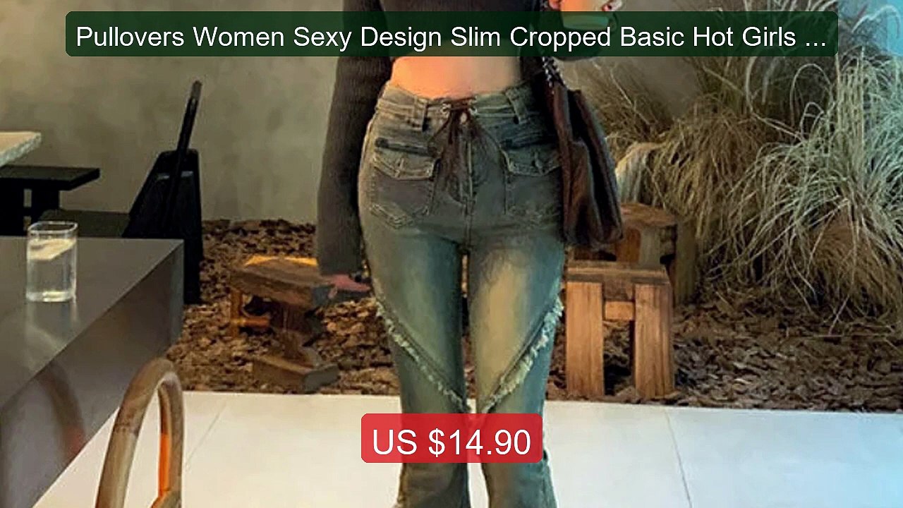 Pullovers Women Sexy Design Slim Cropped Basic Hot Girls Fashi... -- Hot Deal 2026 | Limited Offer!