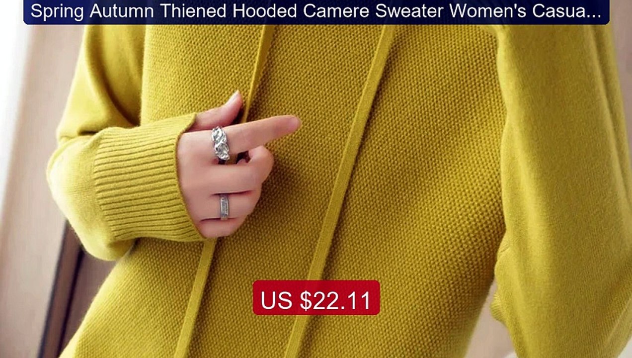 Spring Autumn Thiened Hooded Camere Sweater Women's Casual Swe... -- Best Buy 2026 | Great Quality!