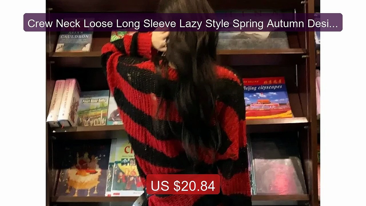 Crew Neck Loose Long Sleeve Lazy Style Spring Autumn Design Sense S... -- Top Rated 2026 | Buy Now!