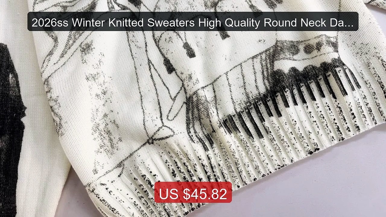 2026ss Winter Knitted Sweaters High Quality Round Neck Danc... -- Top Pick 2026 | Unbeatable Price!