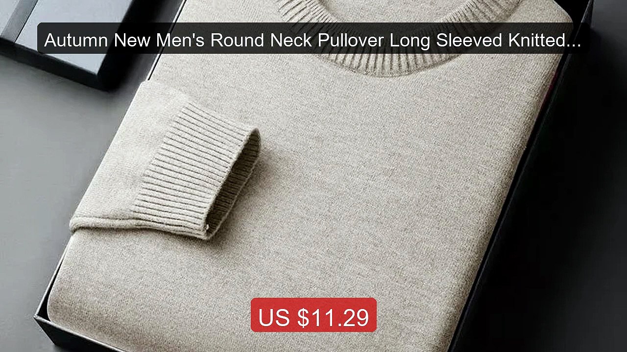 Autumn New Men's Round Neck Pullover Long Sleeved Knitted Swe... -- Amazing Value 2026 | Must Have!