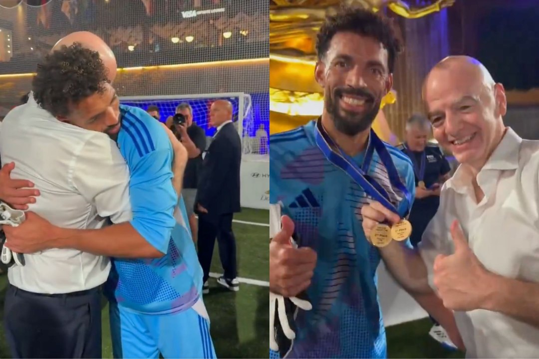 Vozinha comparte un inolvidable abrazo con Gianni Infantino tras su extraordinario camino en la Copa Mundial