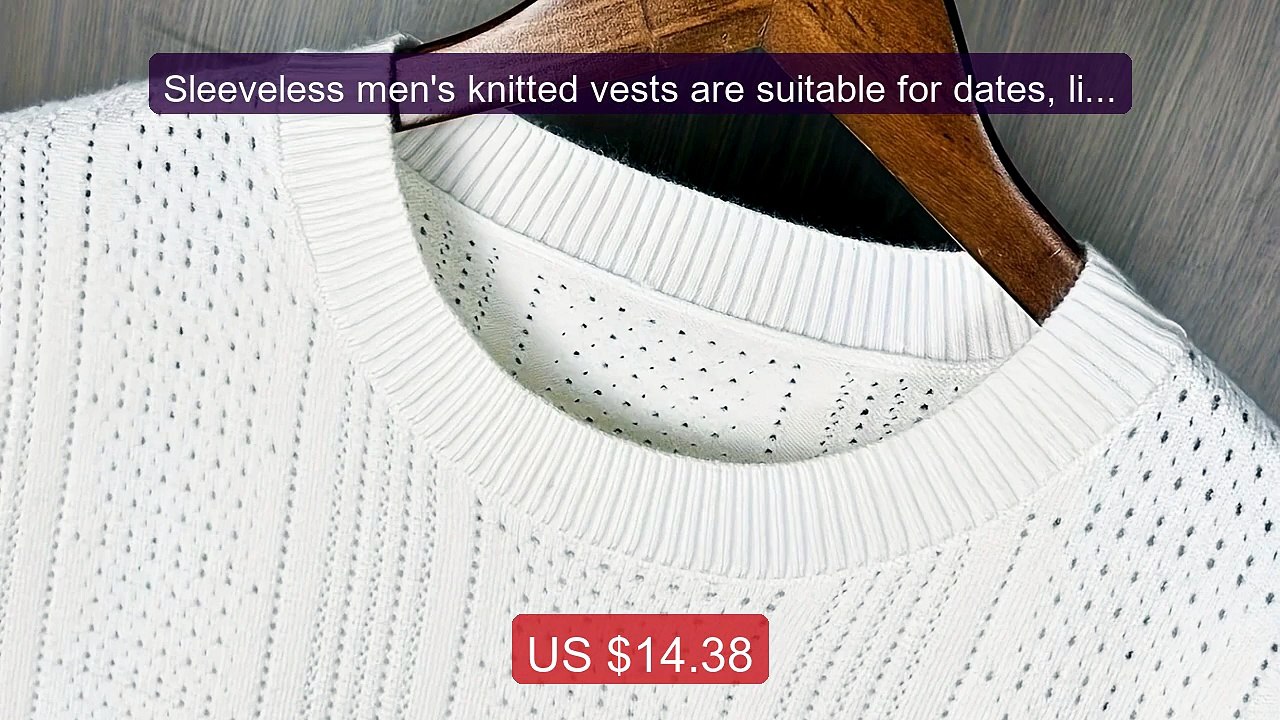 Sleeveless men's knitted vests are suitable for dates, light s... -- Hot Deal 2026 | Limited Offer!