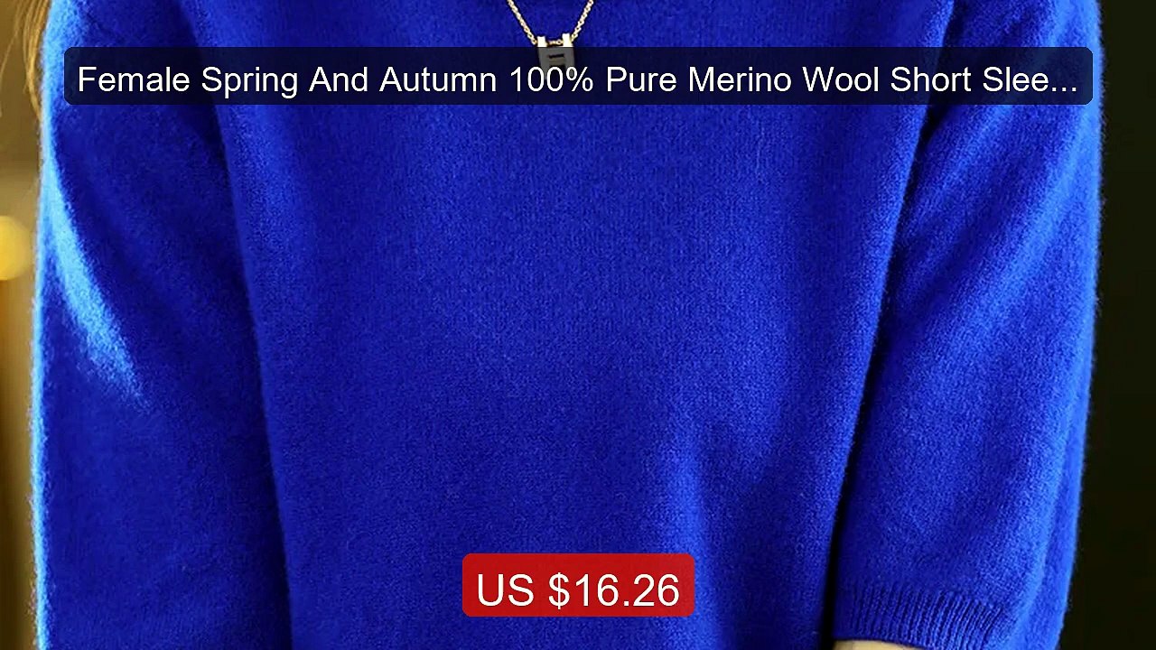Female Spring And Autumn 100% Pure Merino Wool Short Sleeved Women'... -- Top Rated 2026 | Buy Now!