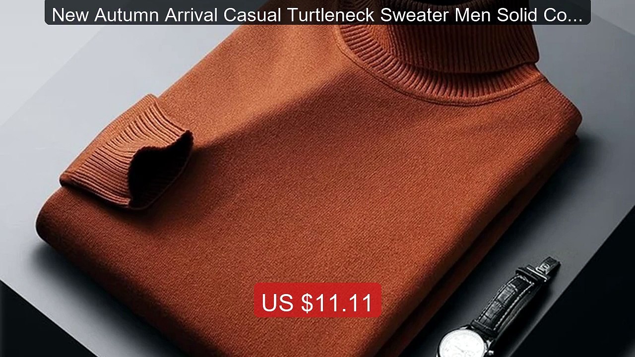 New Autumn Arrival Casual Turtleneck Sweater Men Solid Color L... -- Best Buy 2026 | Great Quality!