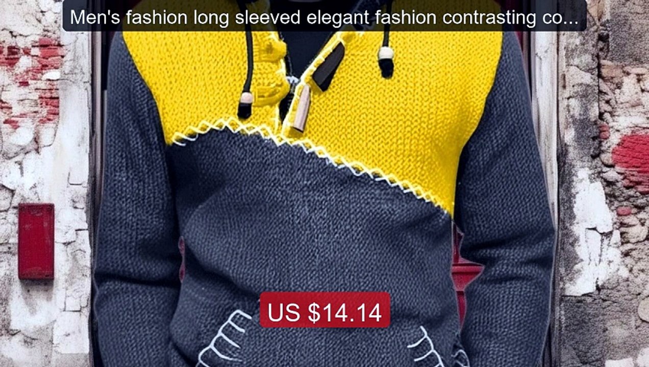 Men's fashion long sleeved elegant fashion contrasting color k... -- Hot Deal 2026 | Limited Offer!