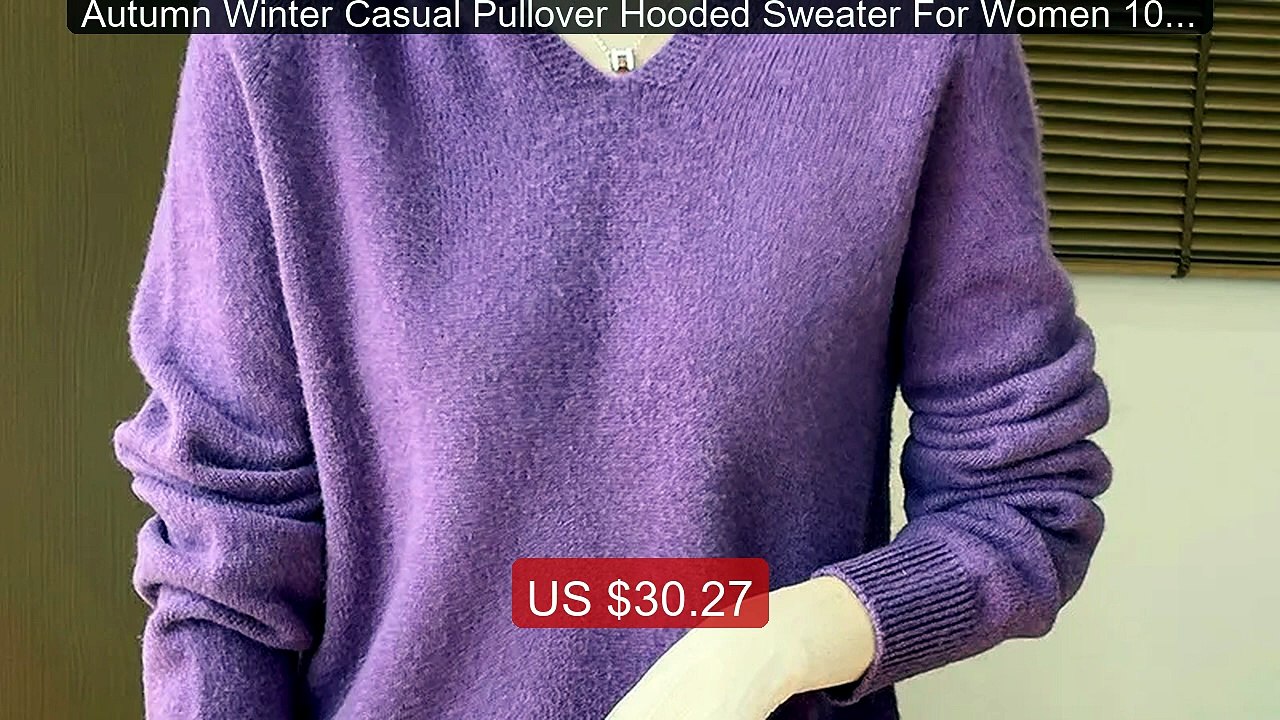 Autumn Winter Casual Pullover Hooded Sweater For Women 100% Me... -- Best Buy 2026 | Great Quality!