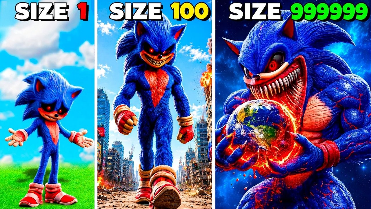 Making SONIC.EXE the BIGGEST in GTA 5! (Shin Sonic Mod)
