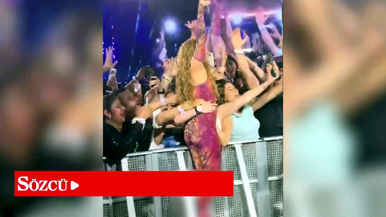 Shakira'ya konserde taciz gibi sevgi gösterisi