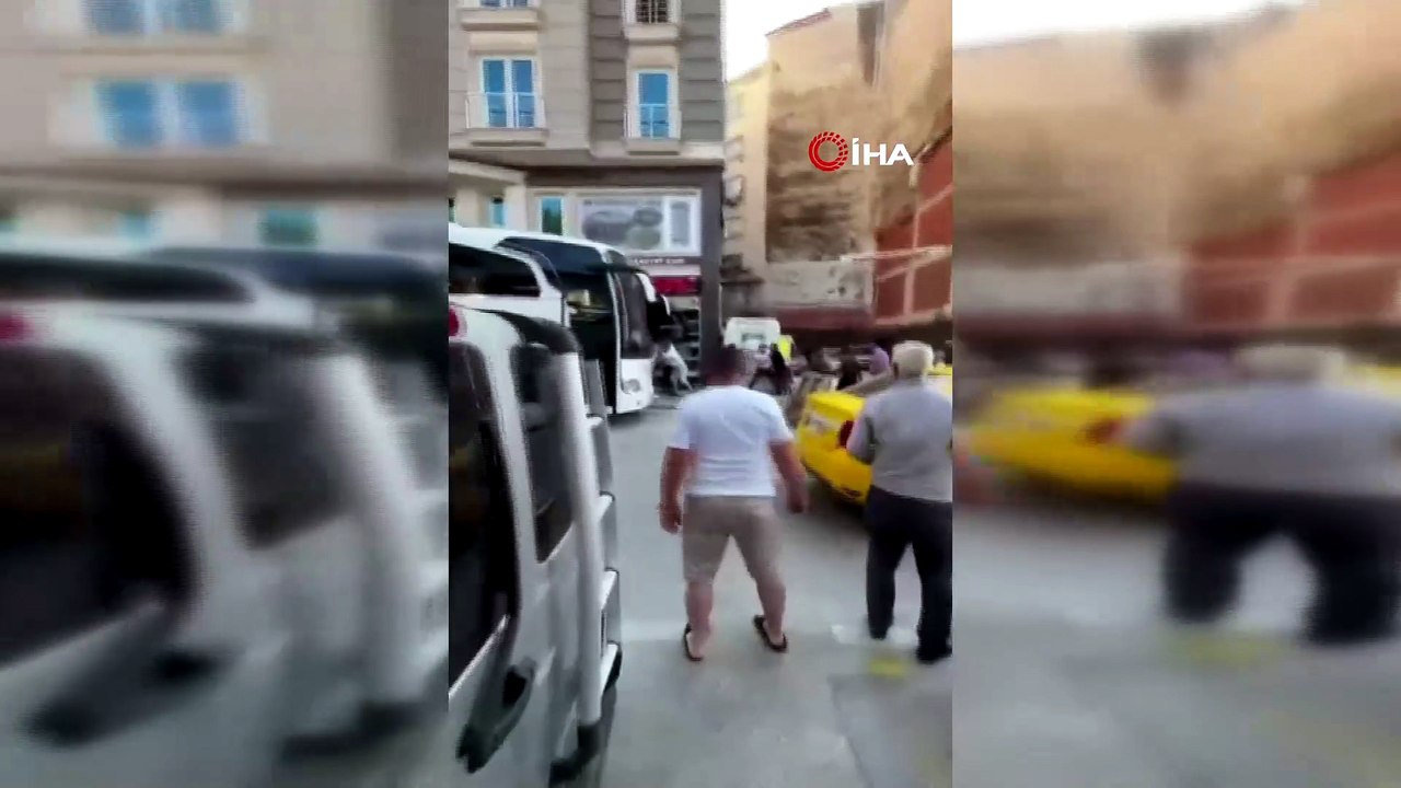 Otoparkta bıçakla korku dolu anlar!