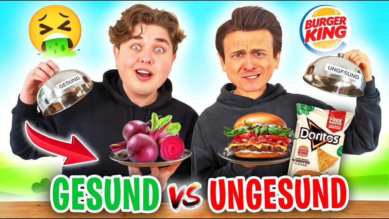 🥦 GESUND vs. UNGESUND 🍔 (Essen-Challenge) mit Smiley
