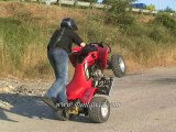 Wheeling avant arriere stuntquad