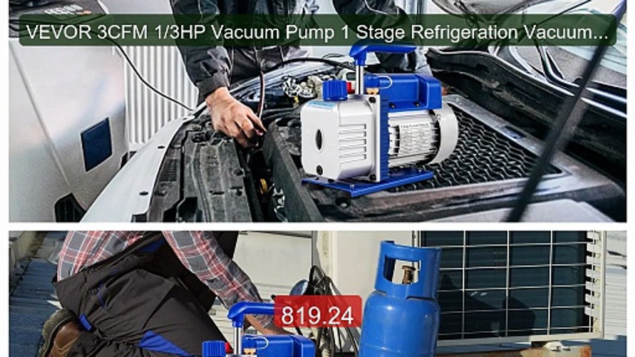 VEVOR 3CFM 1/3HP Vacuum Pump 1 Stage Refrigeration Vacuum Chamber ... -- Best Deal 2026 | Shop Now!