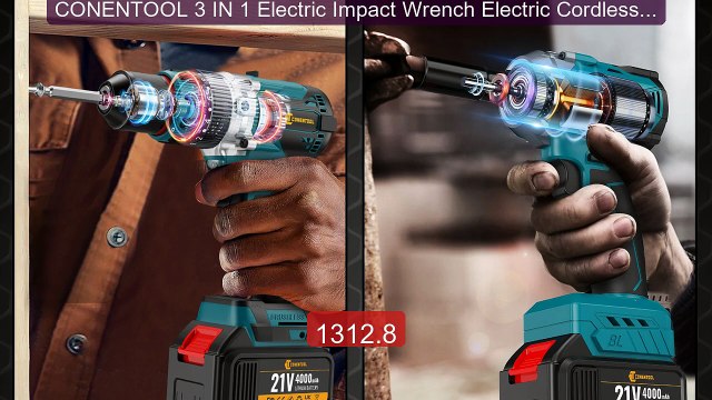 CONENTOOL 3 IN 1 Electric Impact Wrench Electric Cordless Drill Imp... Top Rated 2026 | Buy Now!