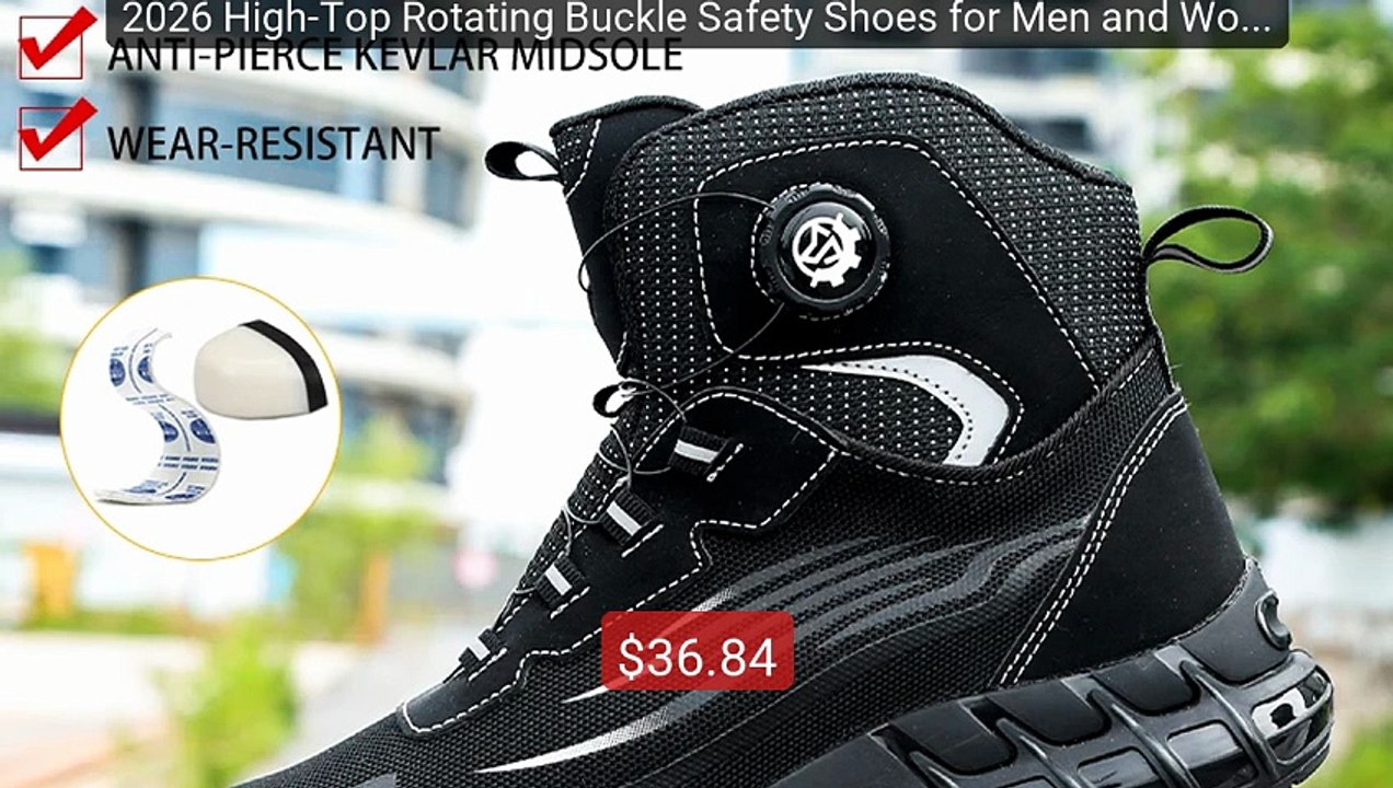 2026 High-Top Rotating Buckle Safety Shoes for Men and Women, ... -- Best Buy 2026 | Great Quality!