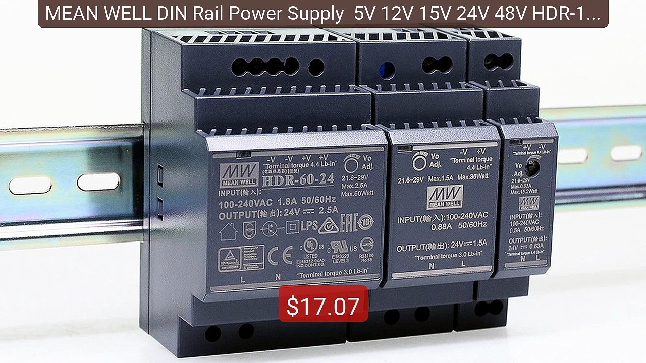 MEAN WELL DIN Rail Power Supply  5V 12V 15V 24V 48V HDR-15 HDR-30 ... -- Best Deal 2026 | Shop Now!
