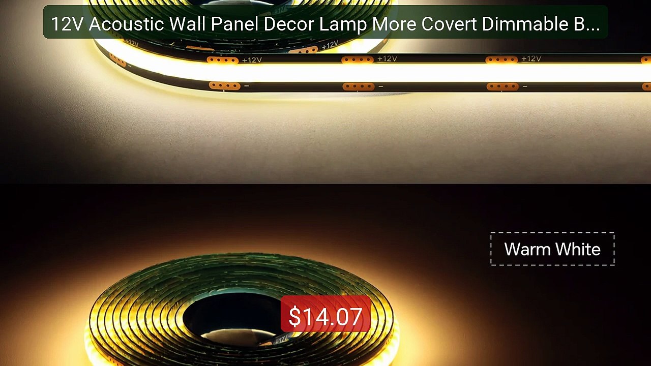 12V Acoustic Wall Panel Decor Lamp More Covert Dimmable Black PCB ... -- Best Deal 2026 | Shop Now!