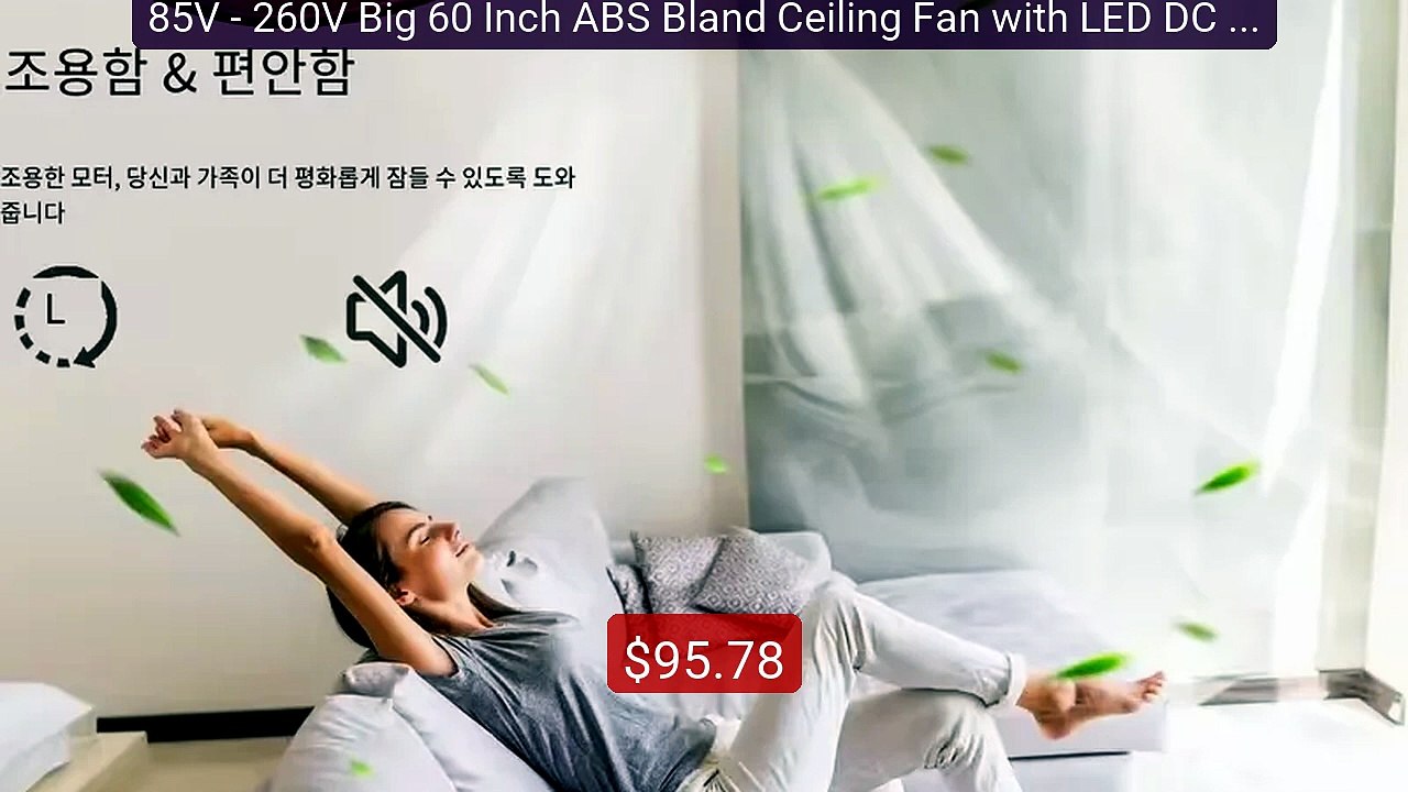 85V - 260V Big 60 Inch ABS Bland Ceiling Fan with LED DC Motor... -- Best Buy 2026 | Great Quality!