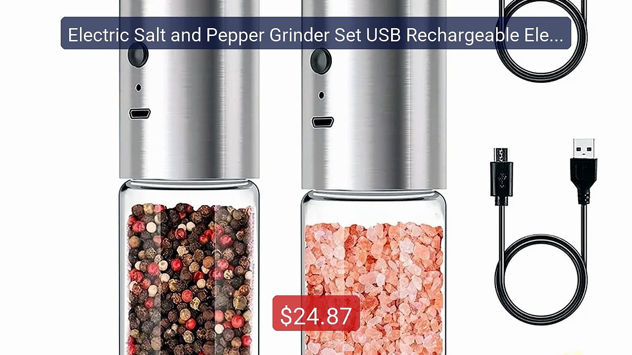 Electric Salt and Pepper Grinder Set USB Rechargeable Eletric... -- Amazing Value 2026 | Must Have!