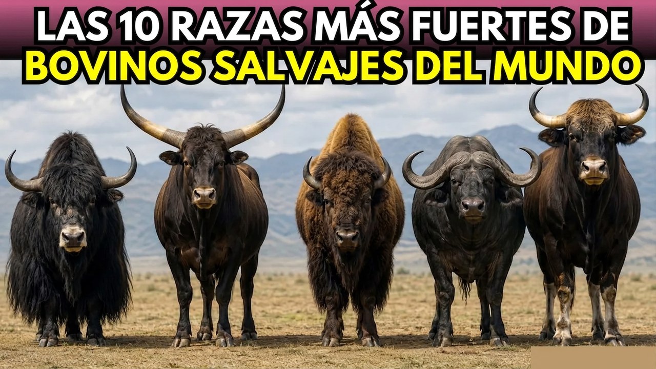Los 13 bovinos salvajes más fuertes del mundo | Clasificados según su fuerza