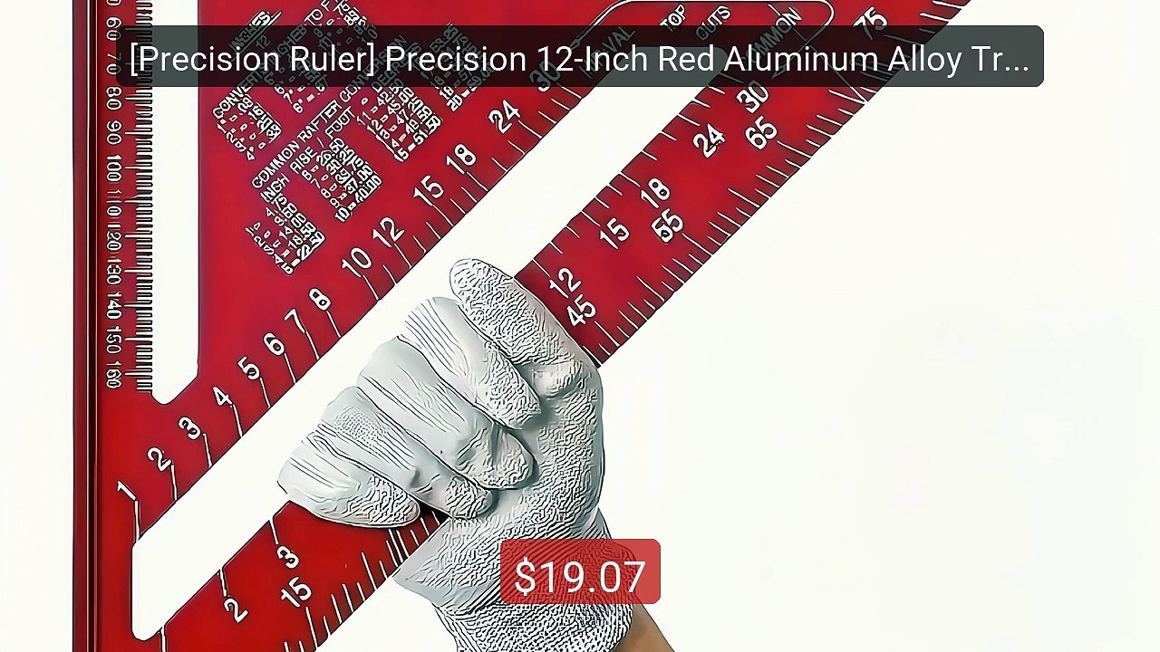 [Precision Ruler] Precision 12-Inch Red Aluminu...