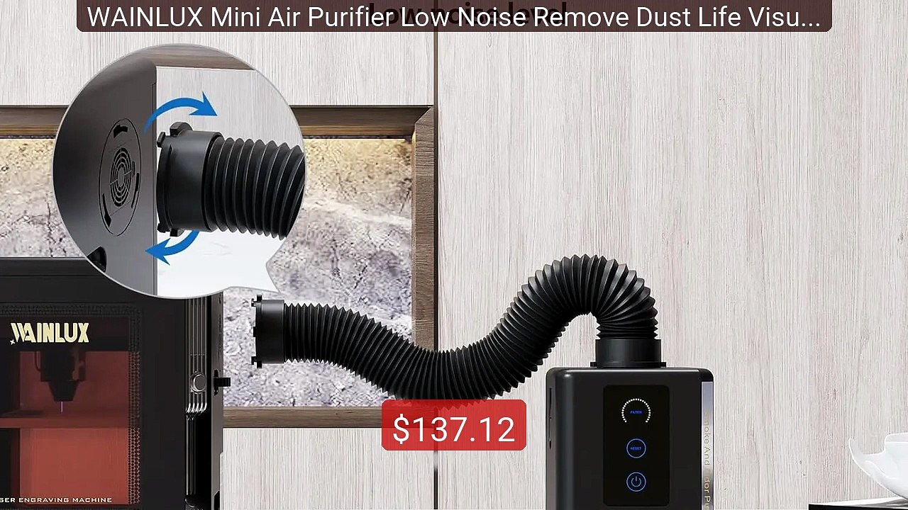 WAINLUX Mini Air Purifier Low Noise Remove Dust Life Visualiza... -- Hot Deal 2026 | Limited Offer!