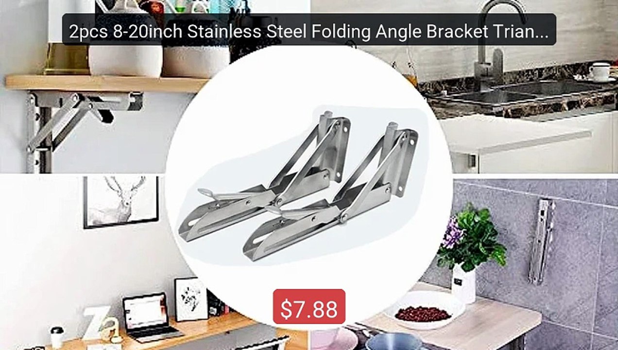 2pcs 8-20inch Stainless Steel Folding Angle Bracket Triangl... -- Top Pick 2026 | Unbeatable Price!