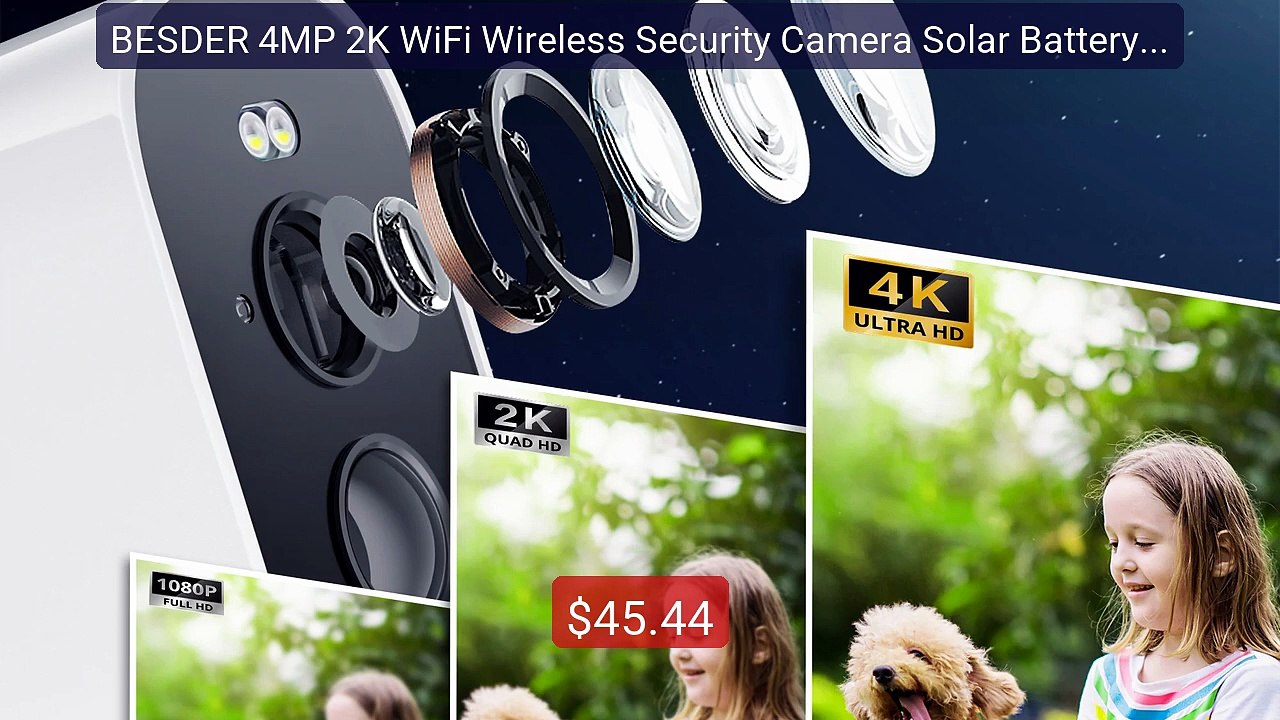 BESDER 4MP 2K WiFi Wireless Security Camera Solar Battery Powered ... -- Best Deal 2026 | Shop Now!