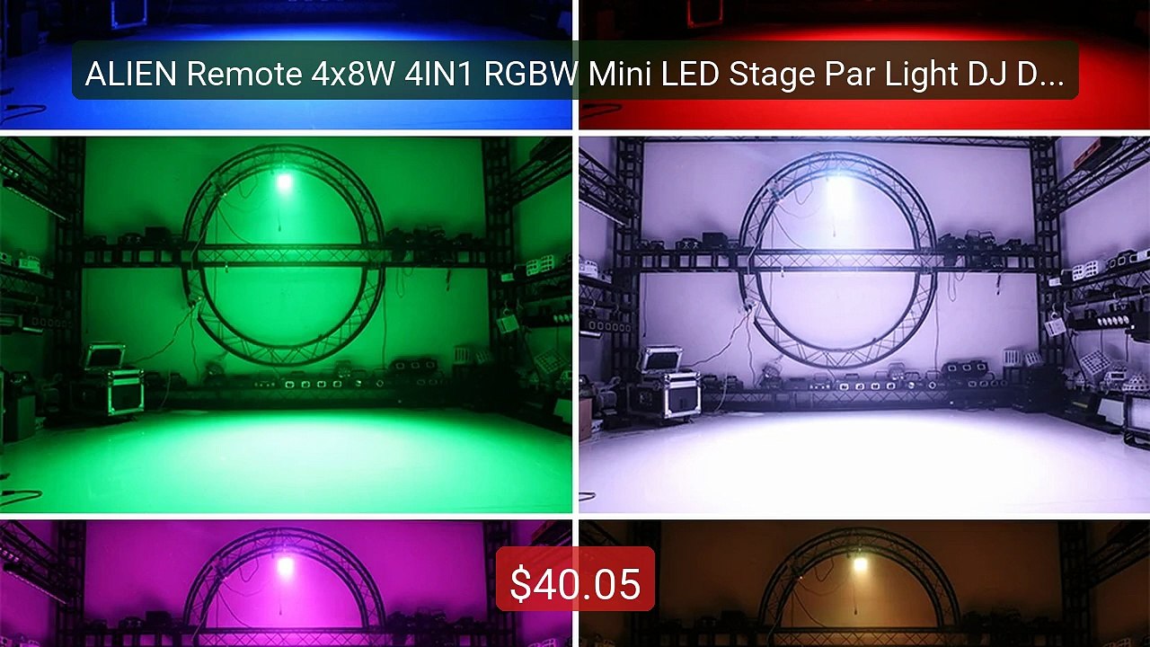 ALIEN Remote 4x8W 4IN1 RGBW Mini LED Stage Par Light DJ Disco ... -- Best Buy 2026 | Great Quality!