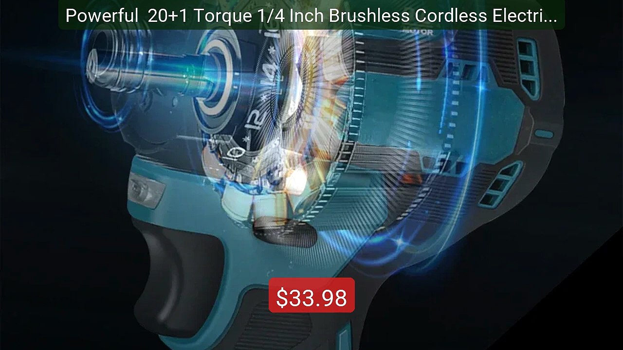 Powerful  20+1 Torque 1/4 Inch Brushless Cordless Electric ... -- Top Pick 2026 | Unbeatable Price!