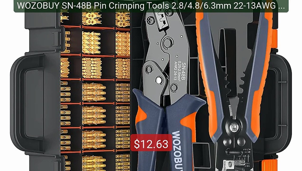 WOZOBUY SN-48B Pin Crimping Tools 2.8/4.8/6.3mm 22-13AWG Crimper 0... -- Best Deal 2026 | Shop Now!