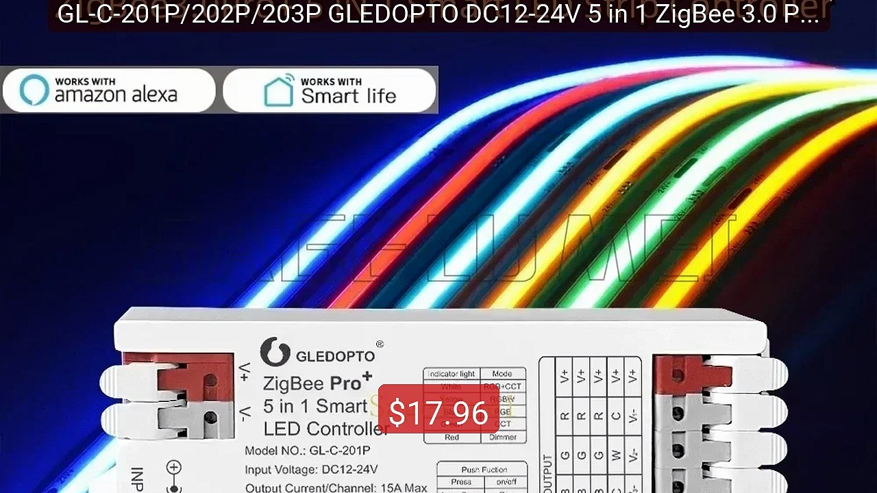 GL-C-201P/202P/203P GLEDOPTO DC12-24V 5 in 1 ZigBee 3.0 Pro+ L... -- Best Buy 2026 | Great Quality!