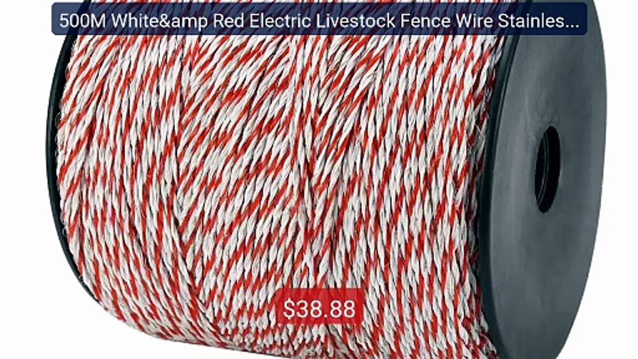 500M White&amp Red Electric Livestock Fence Wire Stainless ... -- Top Pick 2026 | Unbeatable Price!