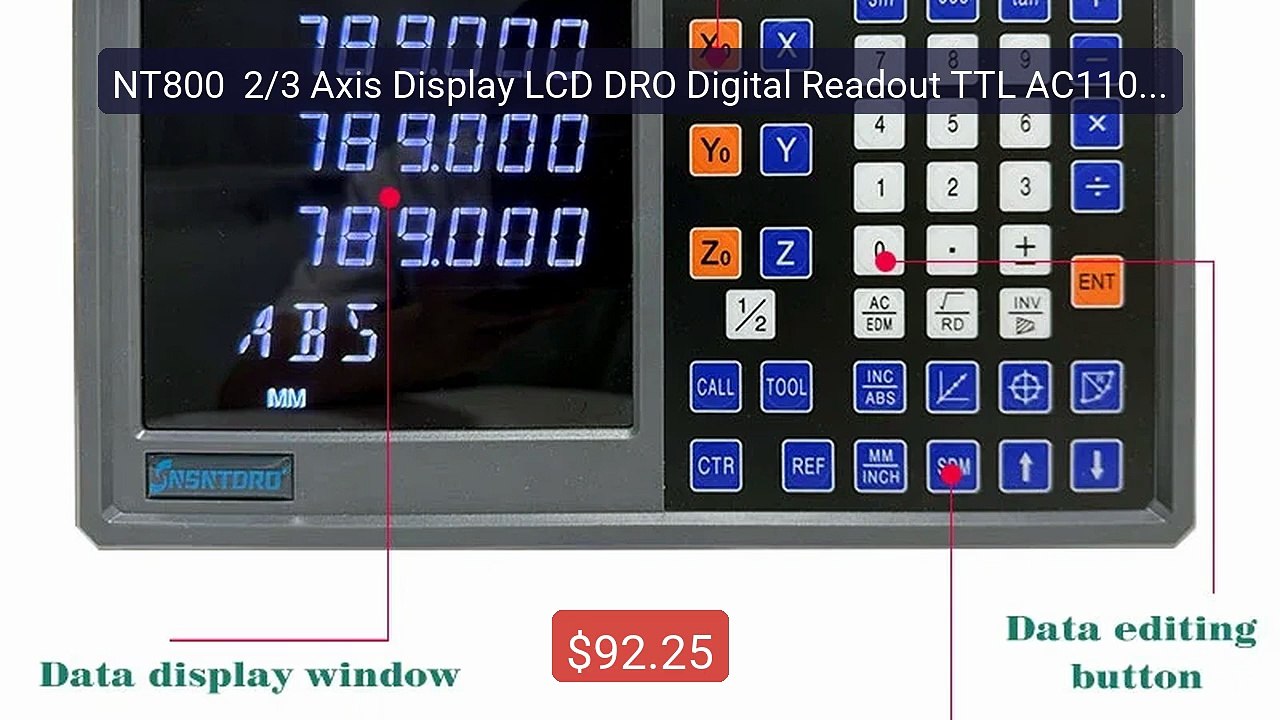 NT800  2/3 Axis Display LCD DRO Digital Readout TTL AC110V/220V For... -- Top Rated 2026 | Buy Now!