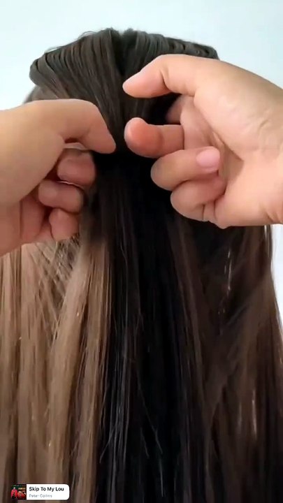 Seamless Half-Up Hair Hack ✨ | Sleek Ponytail with Pearl Flower Clip