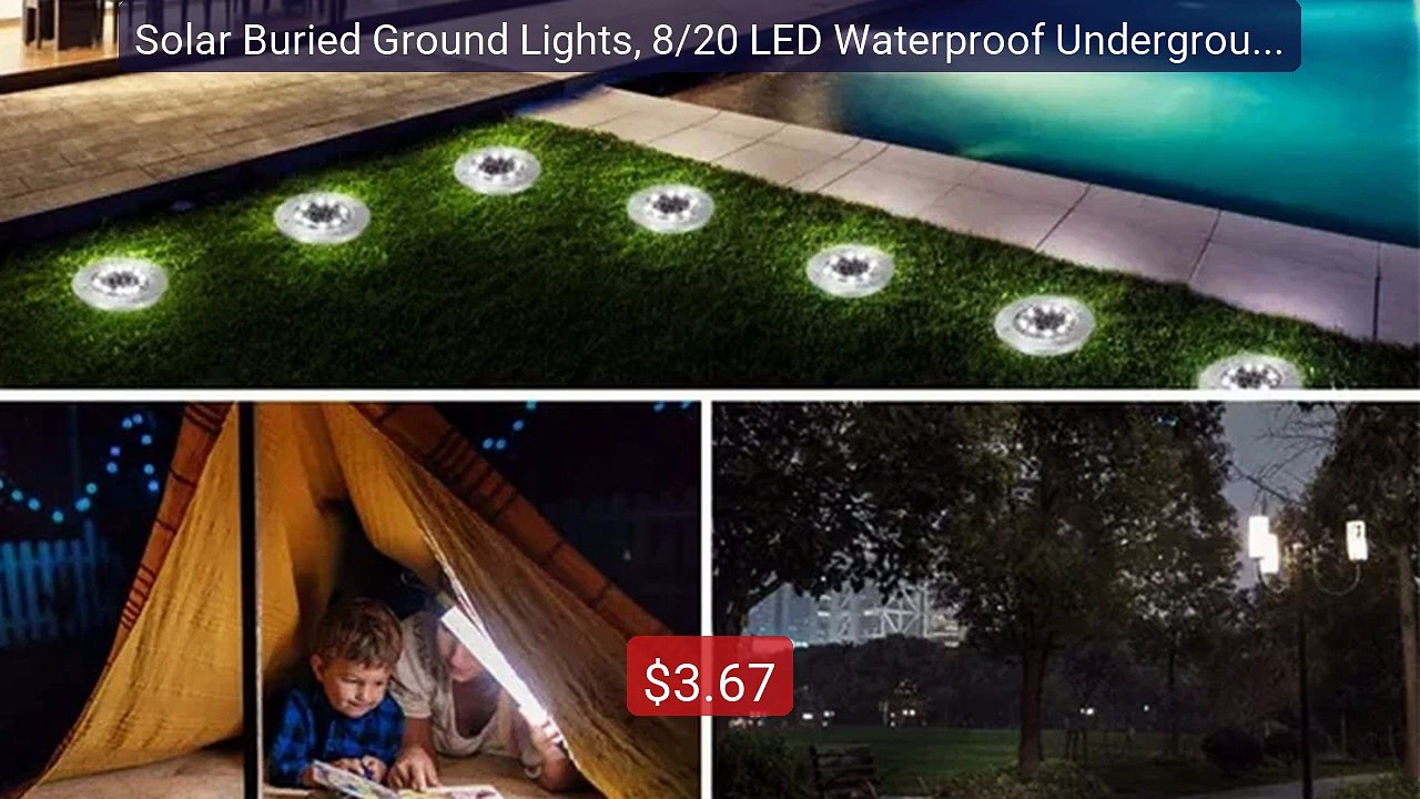 Solar Buried Ground Lights, 8/20 LED Waterproof Underground Deck S... -- Best Deal 2026 | Shop Now!