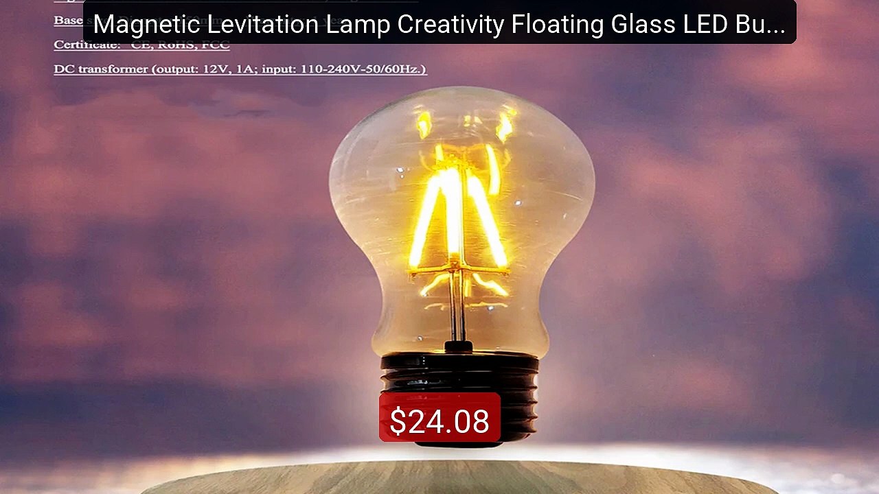 Magnetic Levitation Lamp Creativity Floating Glass LED Bulb Ho... -- Best Buy 2026 | Great Quality!